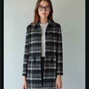 George Purple and Black Fall & Winter Coat